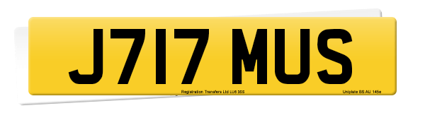 Registration number J717 MUS